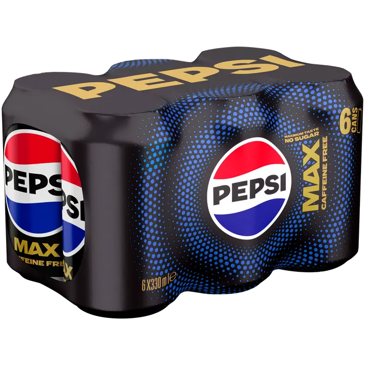6 x Pepsi Max Caffeine-Free virvoitusjuoma 0,33 l