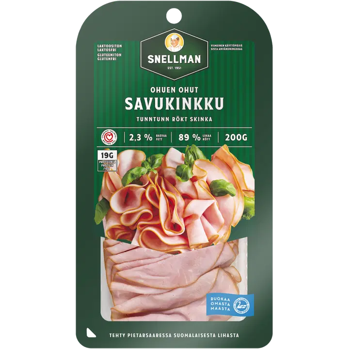 Snellman Ohuen ohut savukinkku 200g