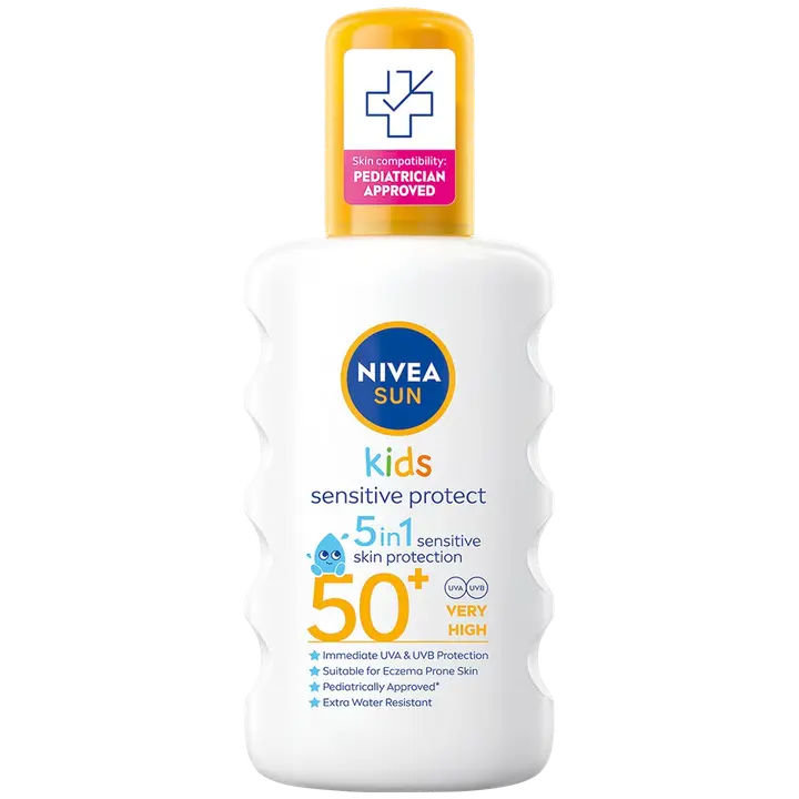 NIVEA SUN 200ml Kids Sensitive Protect Sun Spray SK50+ -aurinkosuojasuihke
