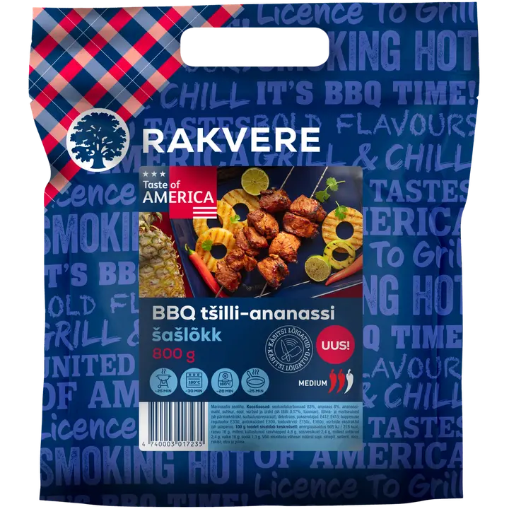 America bbq tšilli-anan.šašlõkk 800 G