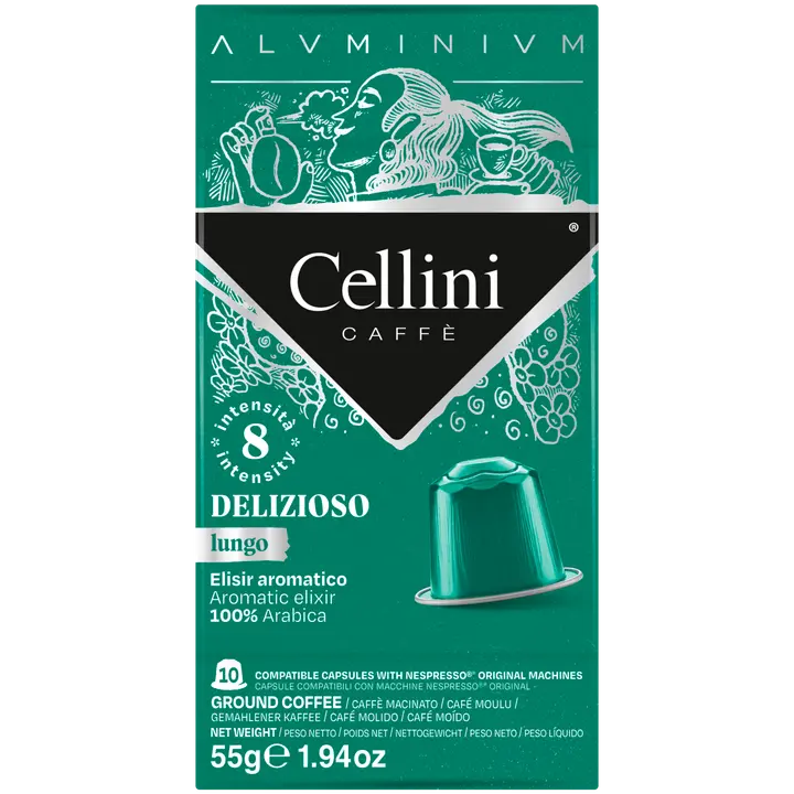 Cellini Lungo Deliz kahvikapseli 50 g 10 kpl