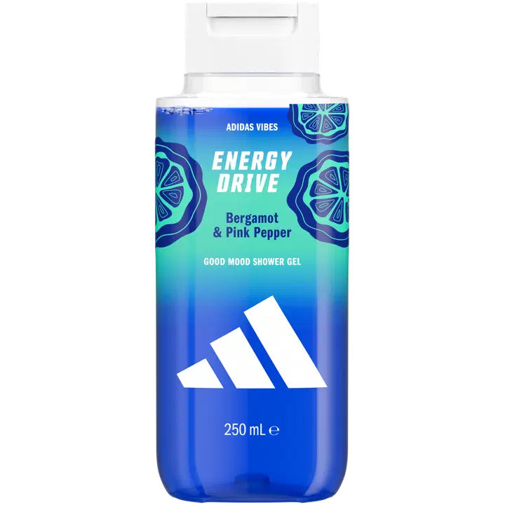Adidas Vibes Energy Drive Showergel 250 ml, suihkugeeli miehille