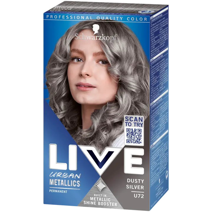 Schwarzkopf LIVE Urban Metallics U72 Dusty Silver hiusväri