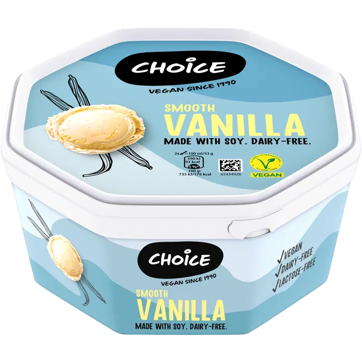 Choice Smooth Vanilla Jäätelö Vegaaninen 750ml/394g
