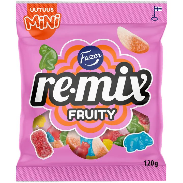 Fazer Remix Mini Fruity karkkipussi 120g
