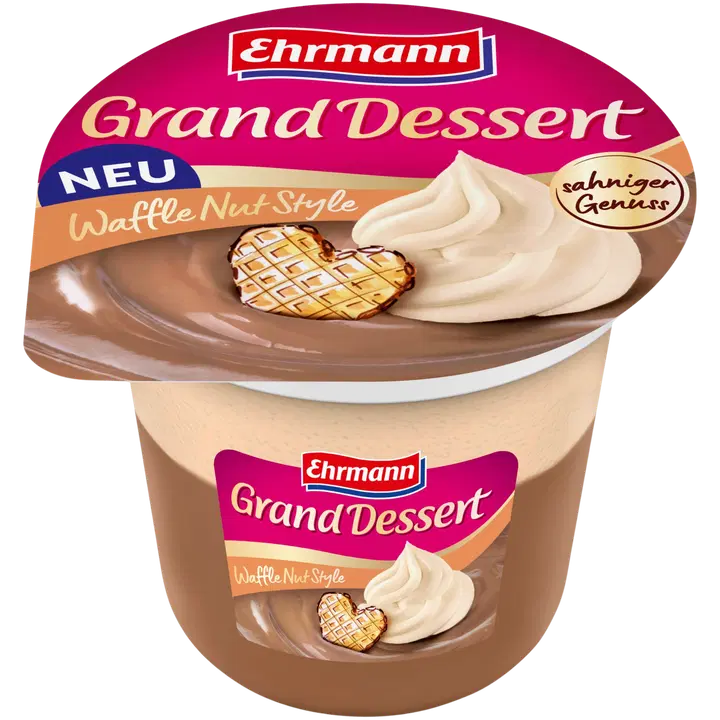 Ehrmann Grand Dessert vahvli- ja sarapuupähklimaitseline magustoit, 190 g