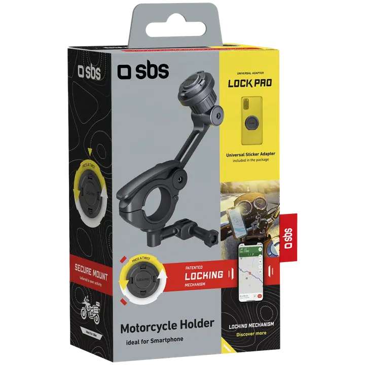 Telefonihoidik mootorrattale SBS LockPro