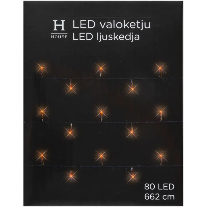 House valoketju 80 LED oranssi