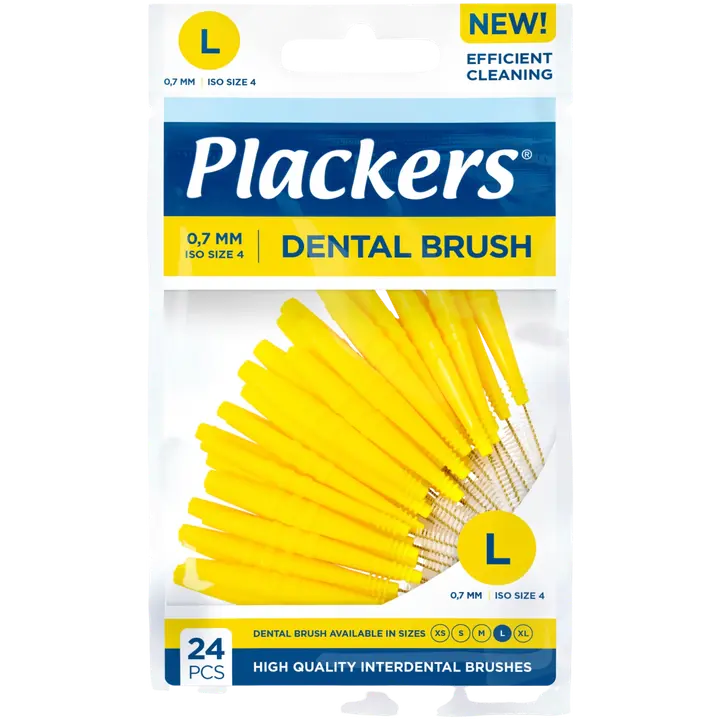 Plackers Dental Brush hammasväliharja L 0,7mm 24kpl