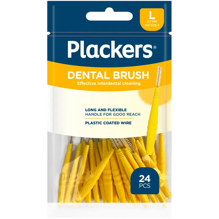 Plackers Dental Brush hammasväliharja L 0,7mm 24kpl