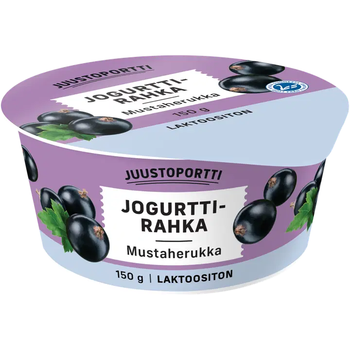 Juustoportti Jogurttirahka 150 g mustaherukka laktoositon