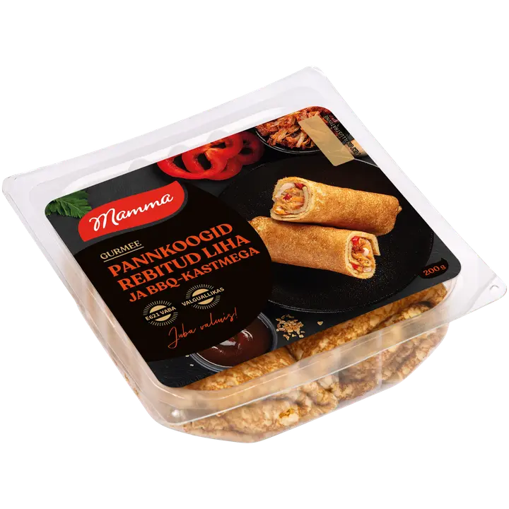 Mamma Pannkoogid Rebitud Liha Ja Bbq-Kastmega