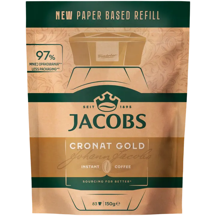 Jacobs Cronat Gold pika 150g täyttöpussi