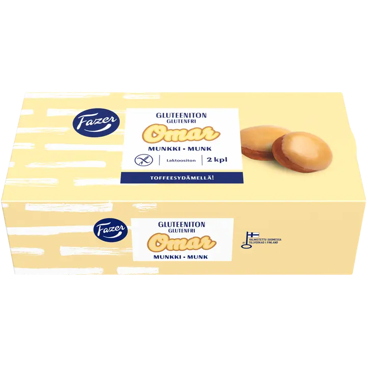 Fazer Gluteeniton Omar-munkki 2kpl 230g, kypsäpakaste