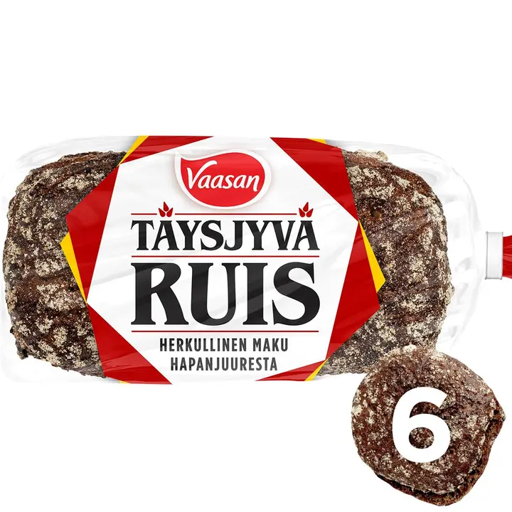 Vaasan Täysjyväruis 360 g 6 kpl