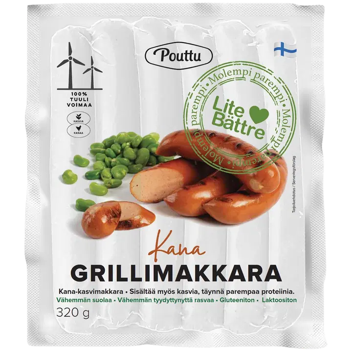 Pouttu Lite bättre Chicken Sausage Chicken & Vegetable 320g
