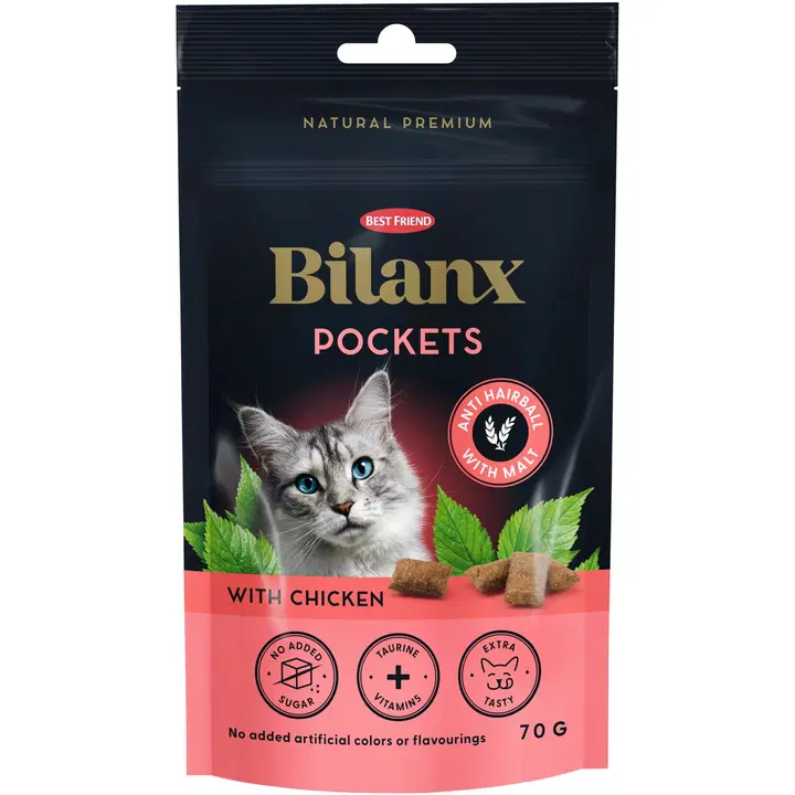 Best Friend Bilanx Pockets Antihairball herkku kissalle 70 g