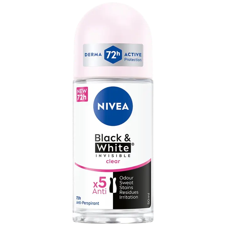 NIVEA 50ml Black & White Invisible Original Deo Roll-on -antiperspirantti