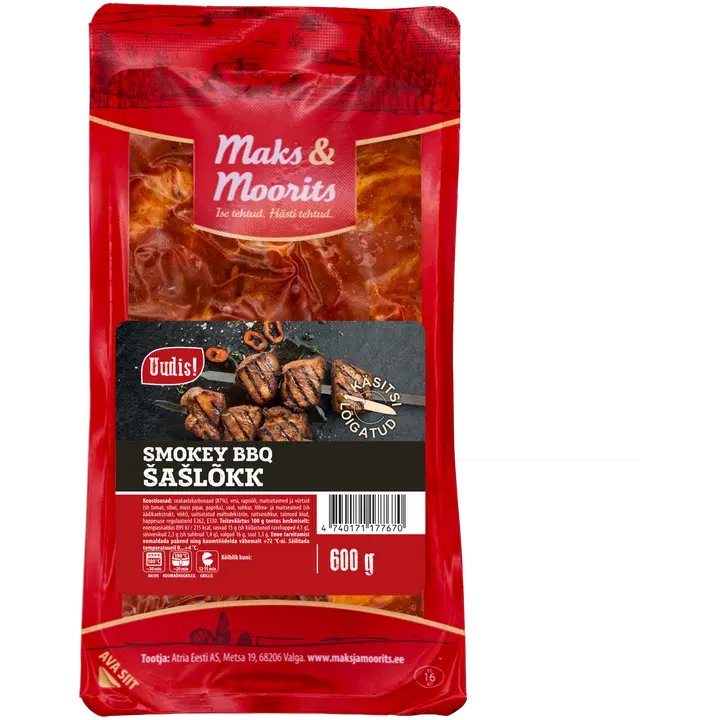 Maks & Moorits Smokey bbq šašlõkk 600g