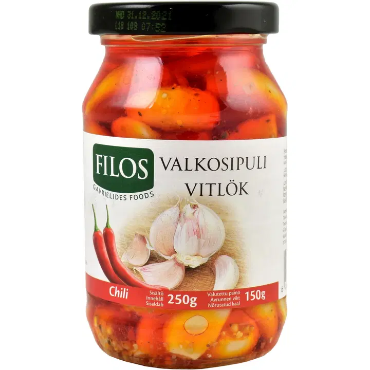 Filos 250/150g valkosipulinkynsi chilimarinadissa