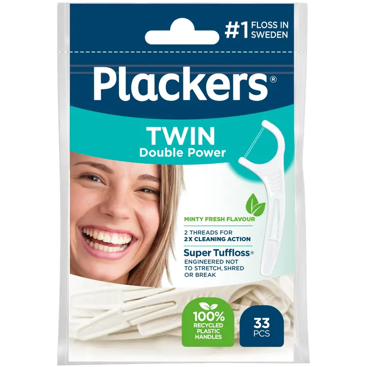 Plackers Twin Hammaslankain 33kpl