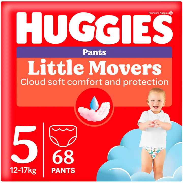 Huggies püksmähkmed Pants Little Movers 5 Box Boy 12-17kg 68tk
