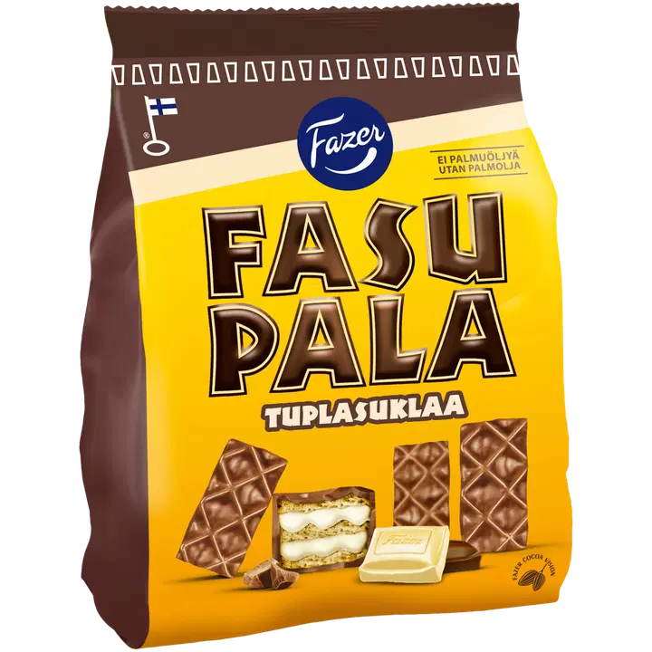 Fazer Fasupala Tuplasuklaa vohvelikeksi 199g