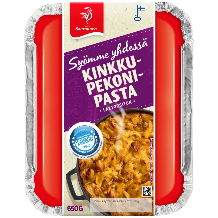 Saarioinen Syömme yhdessä Kinkku-pekonipasta 650g