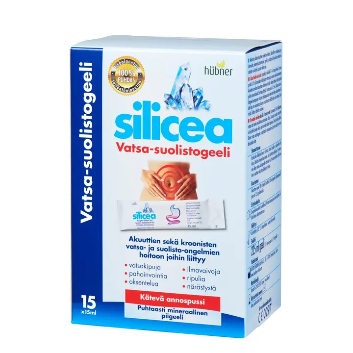 Silicea vatsa-suolistogeeli annospussi 15x15ml ravintolisä