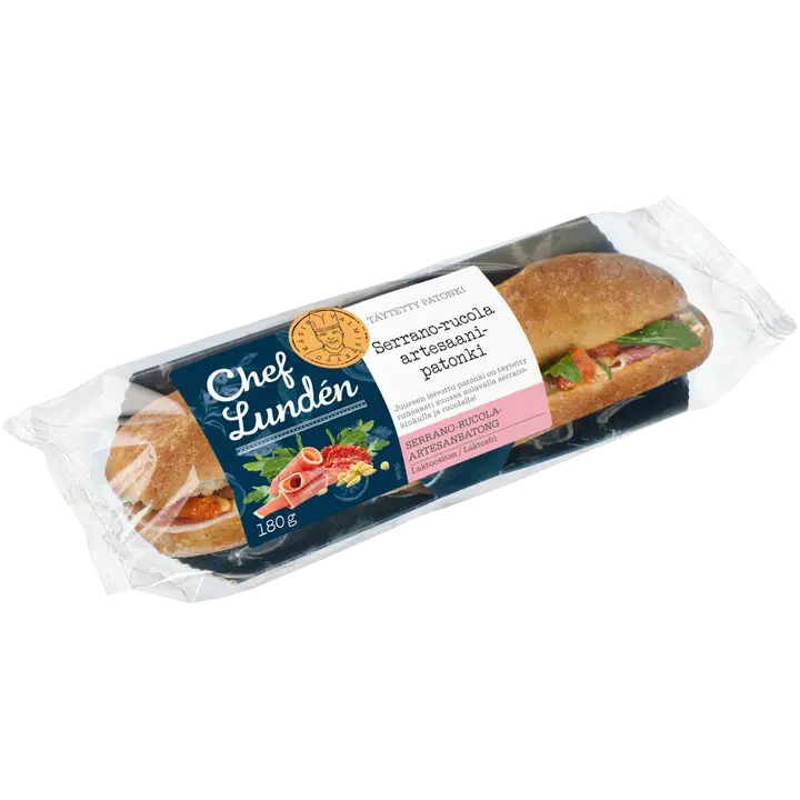 Chef Lundén Serrano-rucola artesaanipatonki 180g