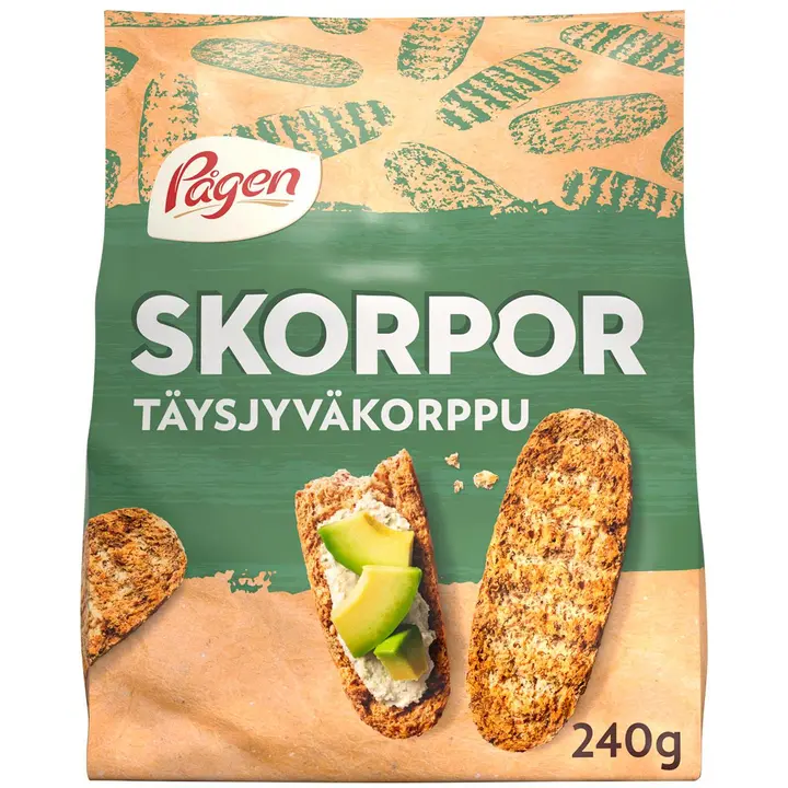 Pågen Skorpor Täysjyväkorppu 240g