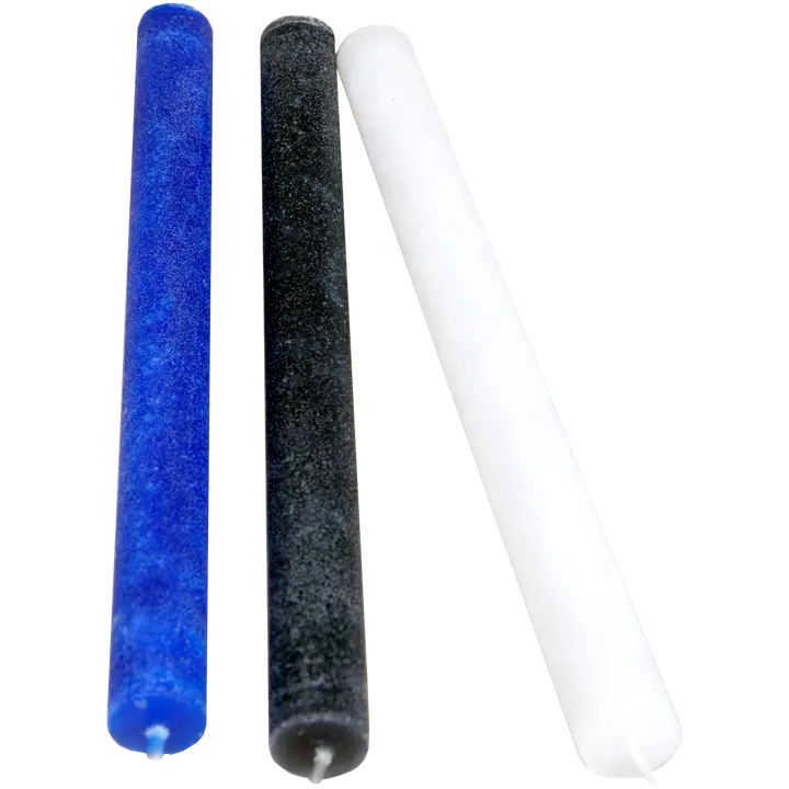 Antiikküünla komplekt sinimustvalge Võhma Küünlavabrik 2tk