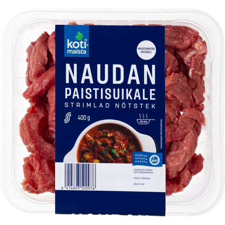 Kotimaista naudan paistisuikale 400g