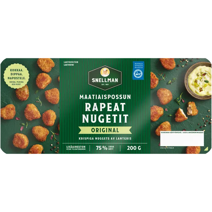 Snellman Maatiaispossun rapeat nugetit original 200g