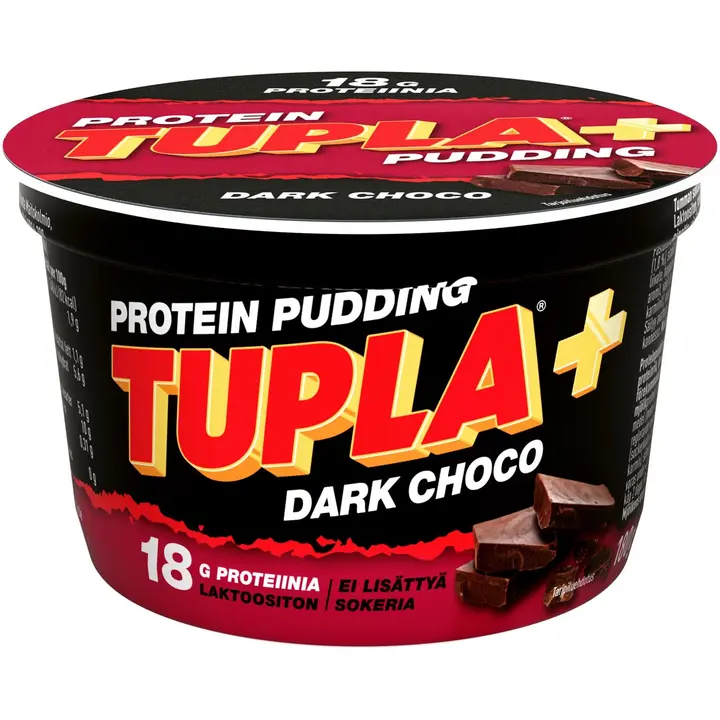 TUPLA+ laktoositon Dark choco protein pudding 180g