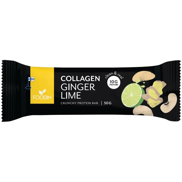 Foodin Collagen protein bar Ginger Lime 50g