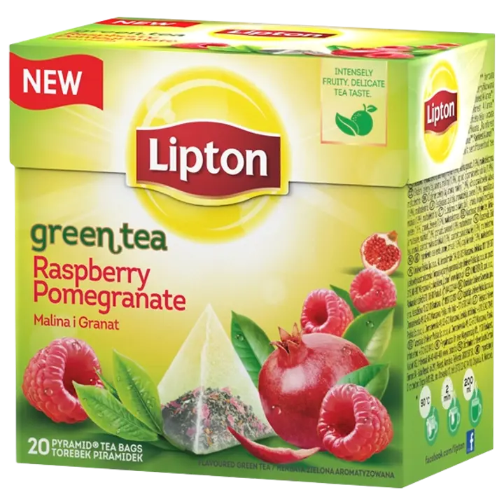 Lipton roheline tee vaarika ja granaatõuna 20 x 1,4 g
