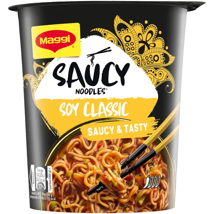 Maggi Saucy Noodles 75g Soy Classic pikanuudeleita soija-inkiväärikastikkeella