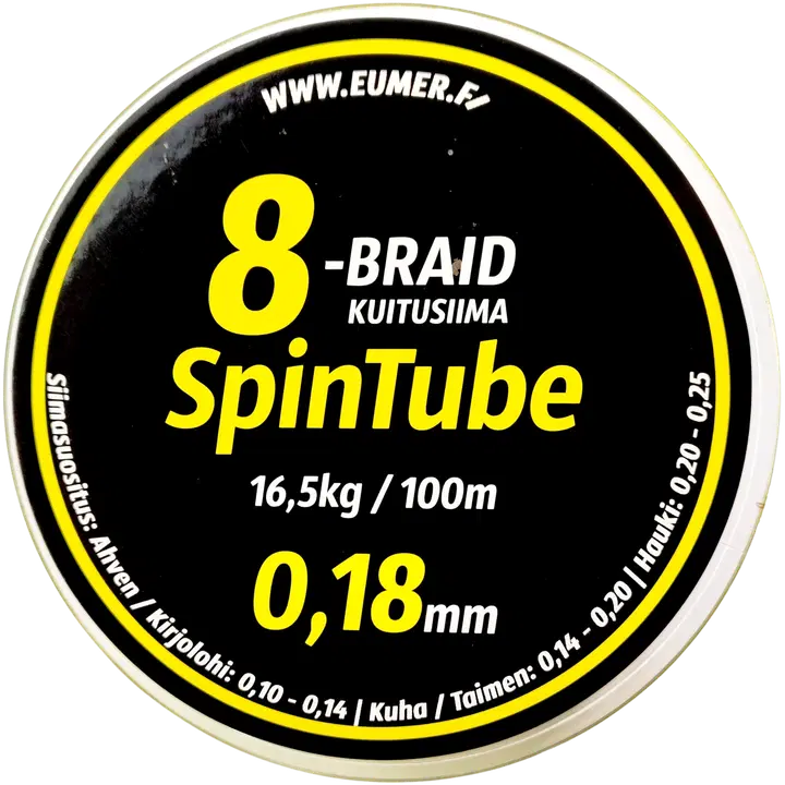 Kiudnöör Spintube 8 Fl 0,18mm/100M 16,4kg