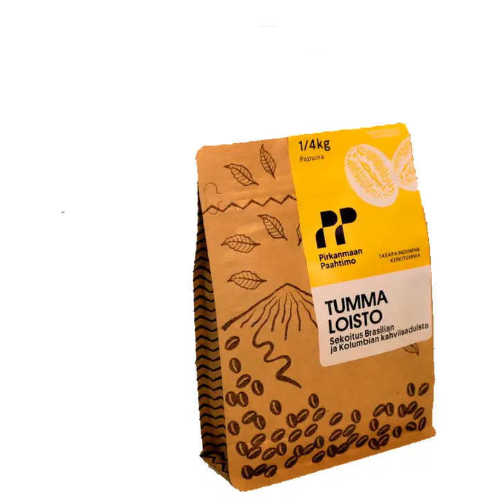 Pirkanmaan Paahtimo 250g Tumma Loisto kahvisekoitus papu