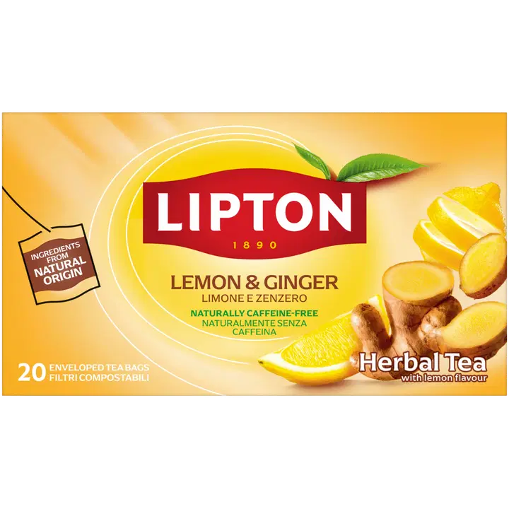Lipton Lemon & Ginger Refresh yrttitee 20pss
