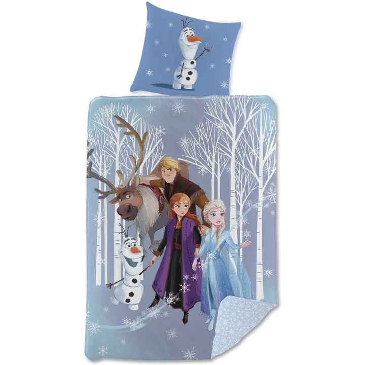 Disney Frozen lasten pussilakanasetti 150 x 210 + 50 x 60 cm