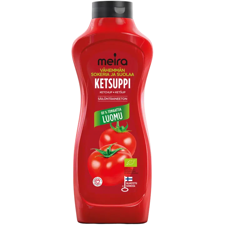 Meira Luomu ketsuppi vähemmän sokeria ja suolaa 900g