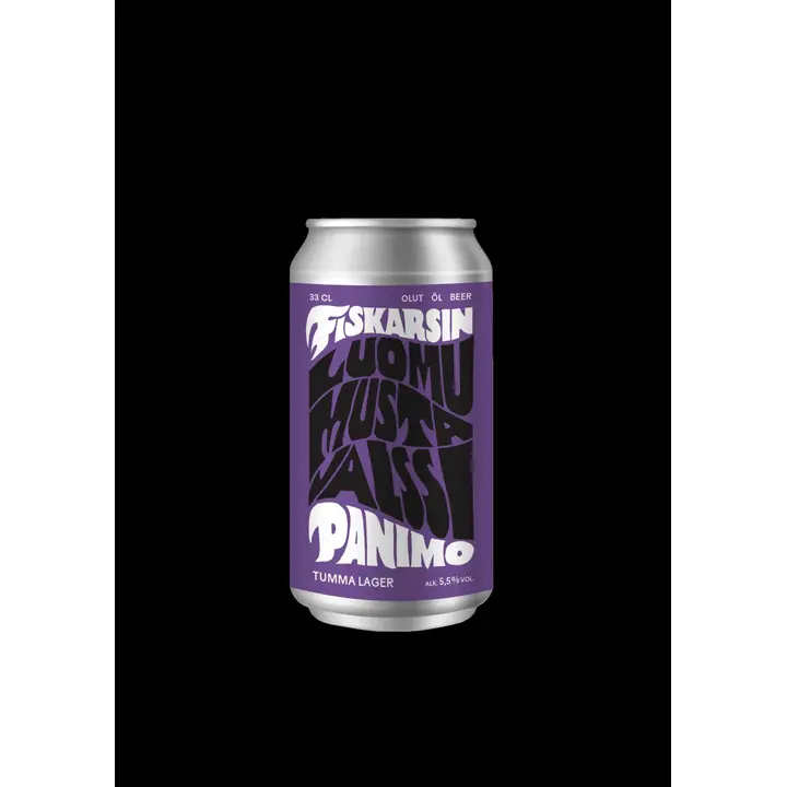 Fiskarsin Panimo Luomu Musta Valssi Lager 5,5% 33cl tölkki olut