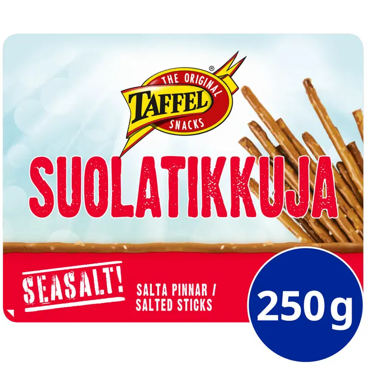 Taffel salta pinnar bakade snacks 250g