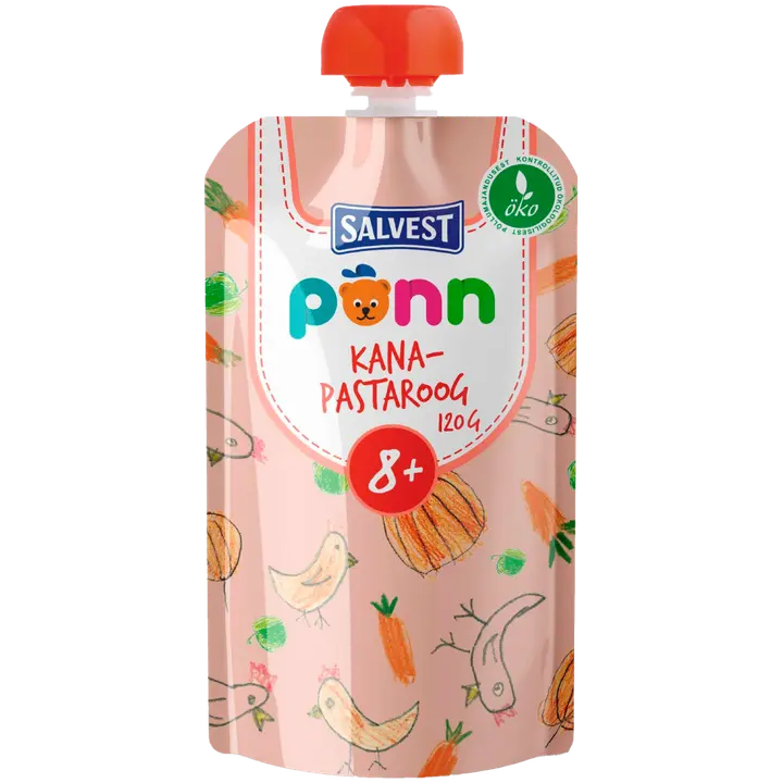 Põnn kana-pastaroog 120 g, öko, alates 8-elukuust