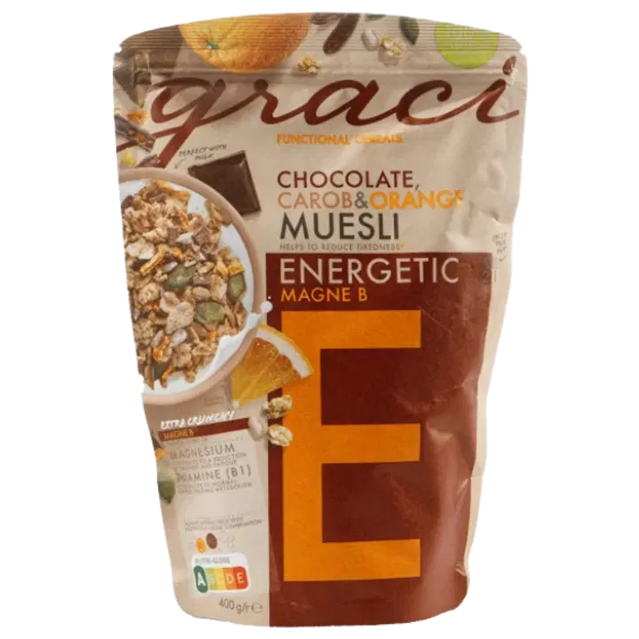 Graci funktsionaalne müsli “energetic” rikastatud magneesiumi ja b1-vitamiiniga, 400 g