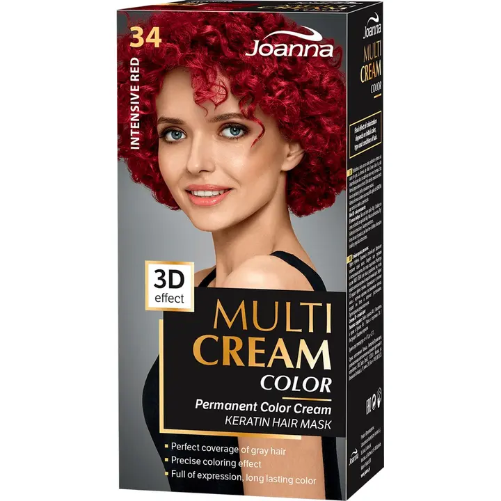 Joanna Multi Cream Color hiusväri Intensive Red 34