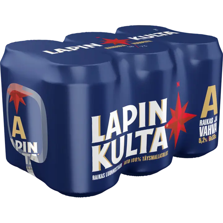 6 x Lapin Kulta olut 5,2% 0,33 l