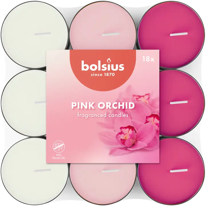 18 lõhna-teeküünalt bolsius 3,5h orhidee